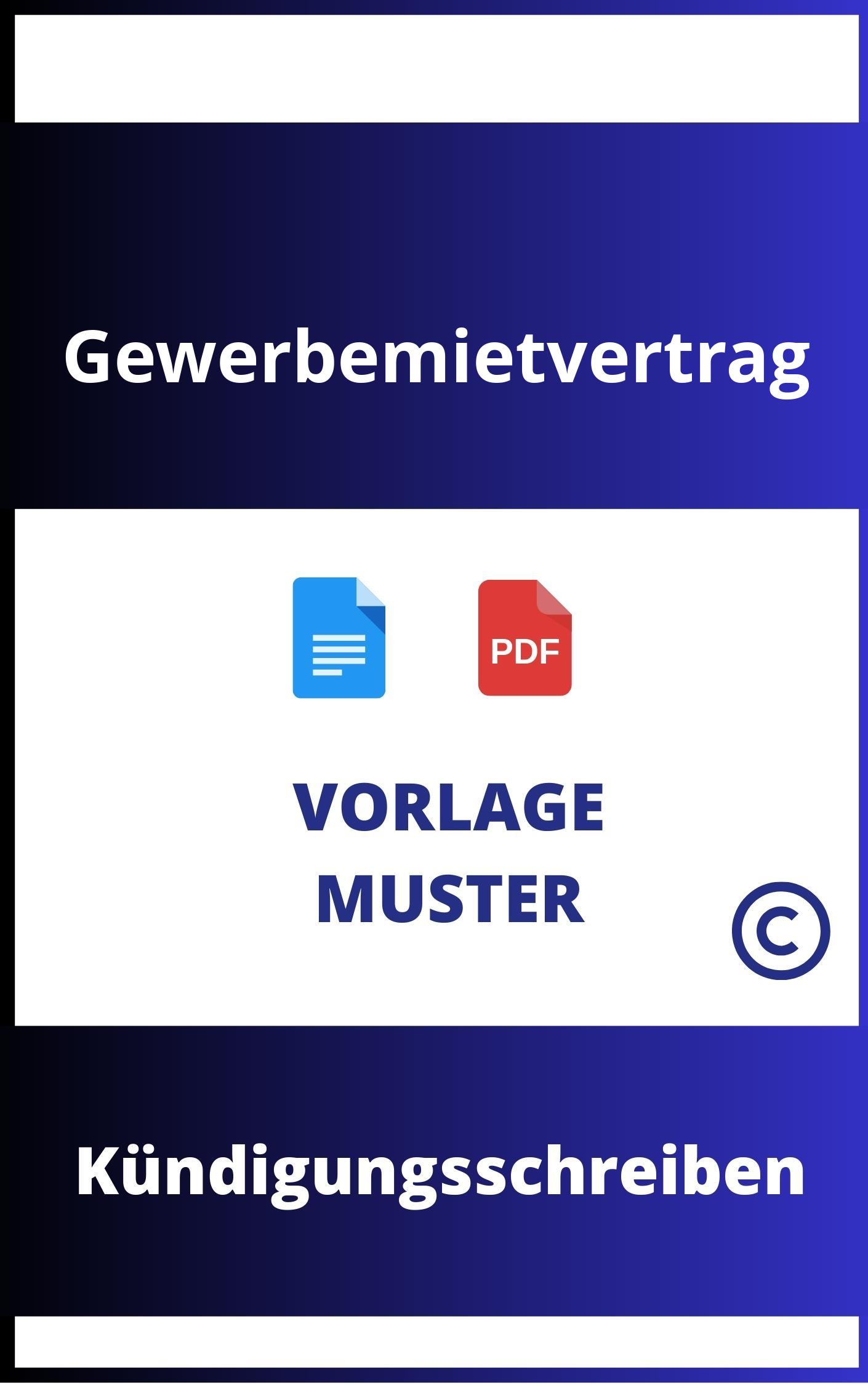 Kündigungsschreiben Gewerbemietvertrag